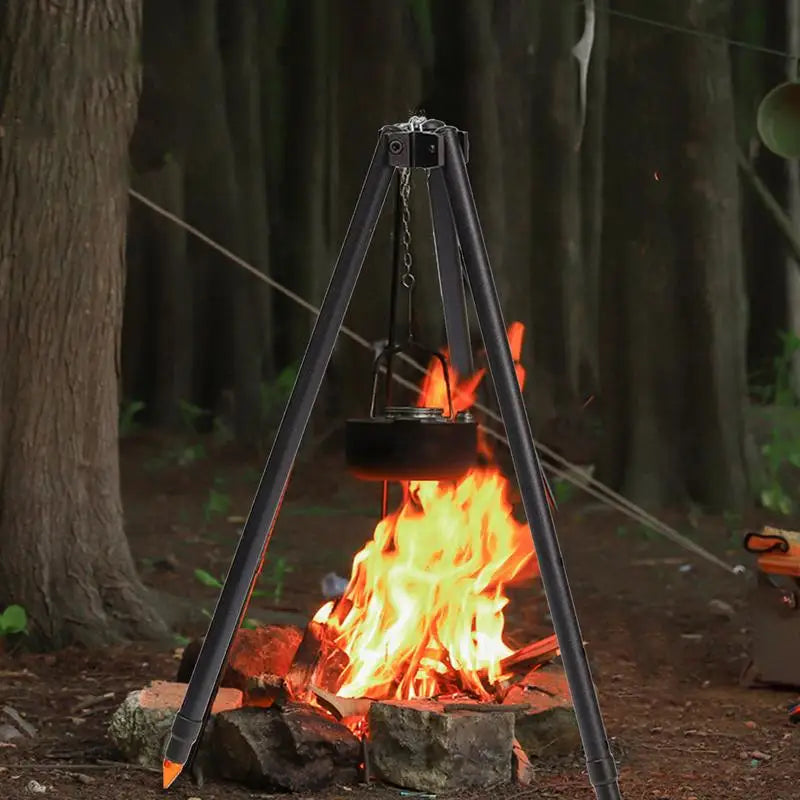 Camping Tripod Grill Heavy Duty Aluminum Alloy With Chain