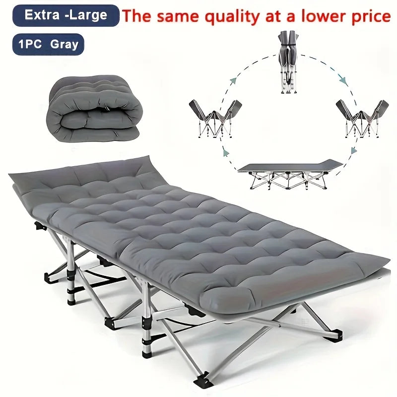 Heavy Duty Height Adjustable Folding Bed With Flip Mattress