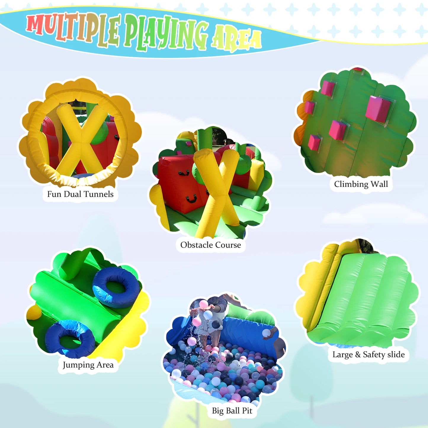 RTS Inflatable Obstacle Bounce Castle With Blower Commercial