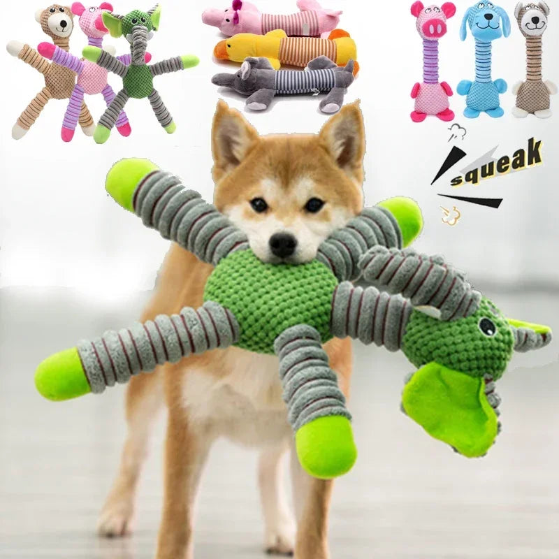 High-concerned Indestructible Large Dog Squeaky Plush Chew Toy For Training