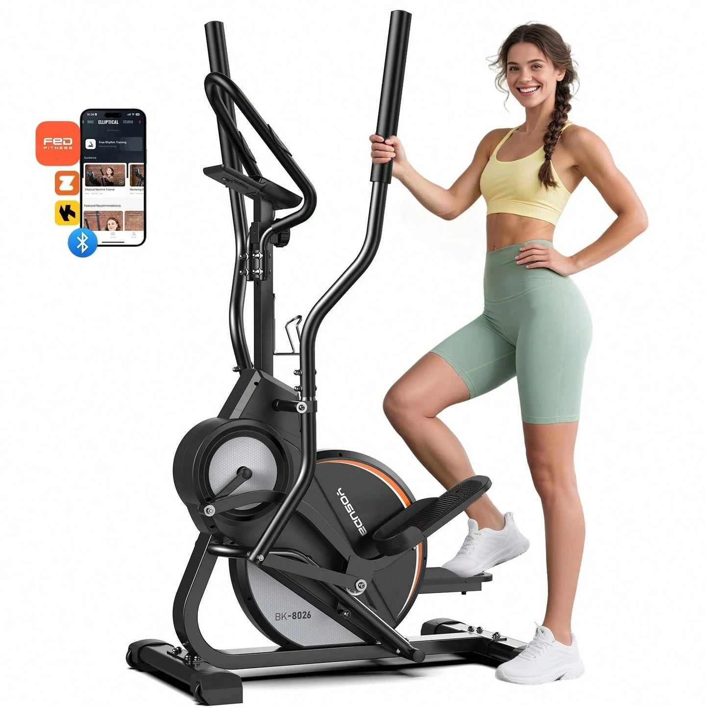 YOSUDA 3 In 1 Cardio Climber Elliptical Machine Home Gym