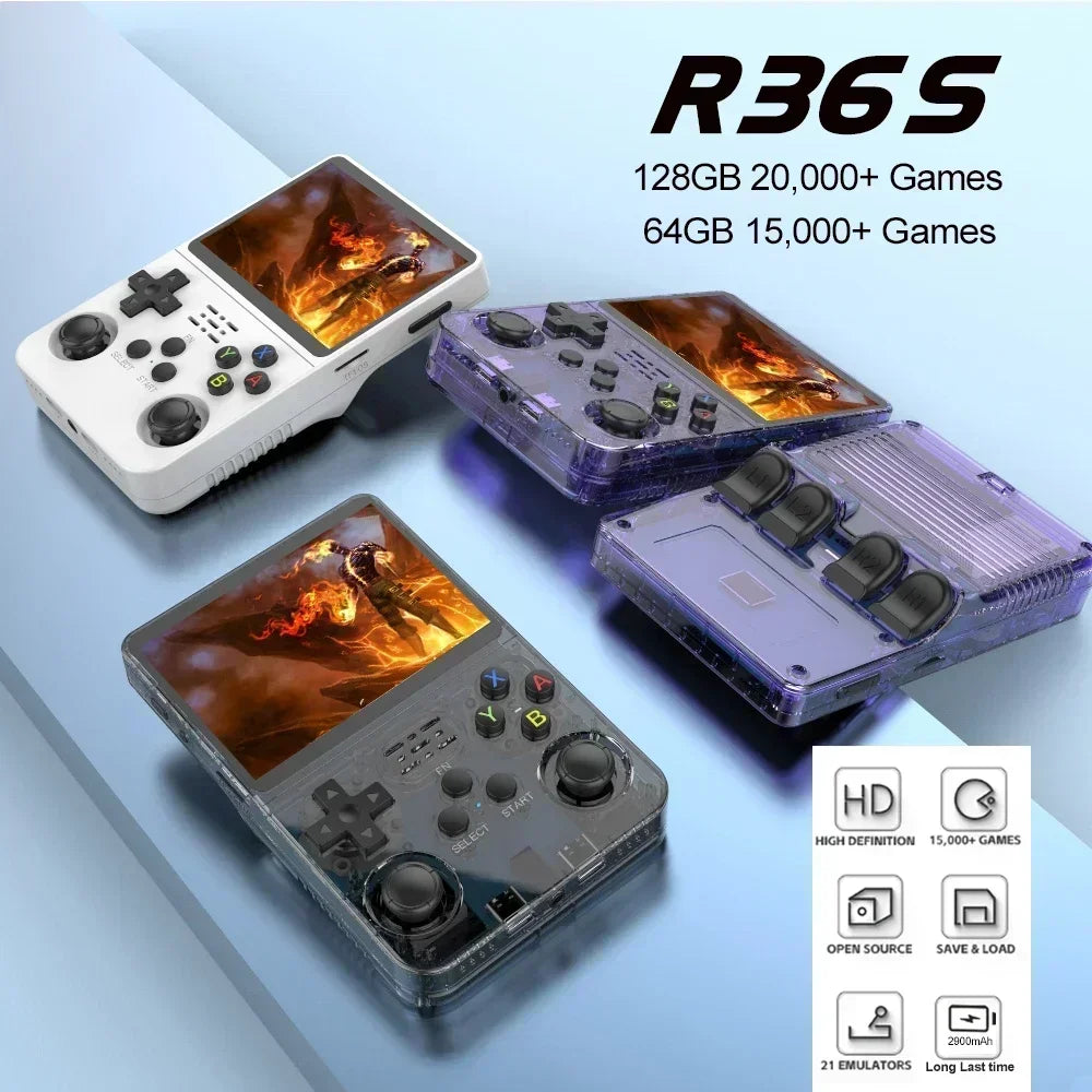 BOYHOM Retro Handheld Game Console Linux System Portable Pocket Player