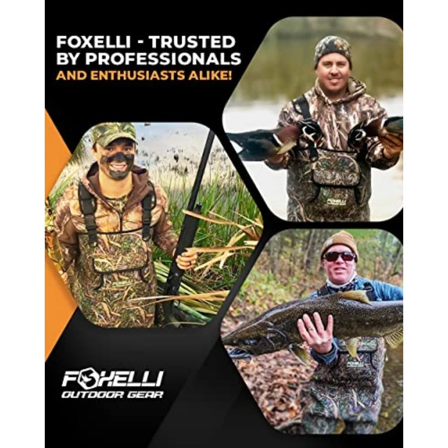 Chest Waders, Waterproof 4mm Neoprene Hunting and Fishing Waders for Men and Women with Boots