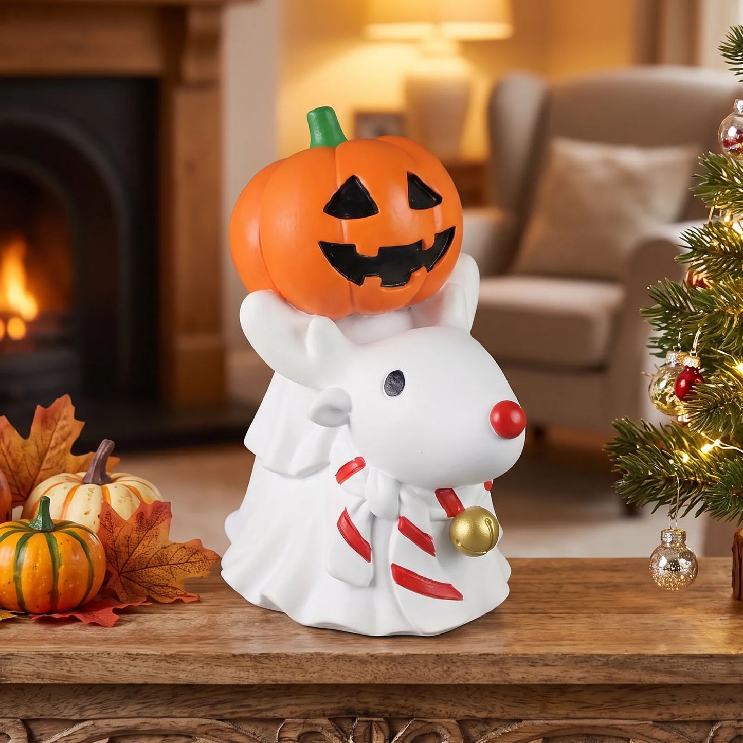 Gothic Pumpkin Figurine Miniature Pumpkin Ghost Ornament Gothic  Pumpkin Figurine Table Decor for Party Festival Supplies