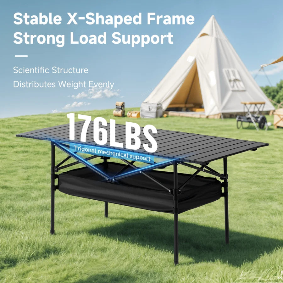 Lightweight Folding Aluminum Camping Table With Carry Bag