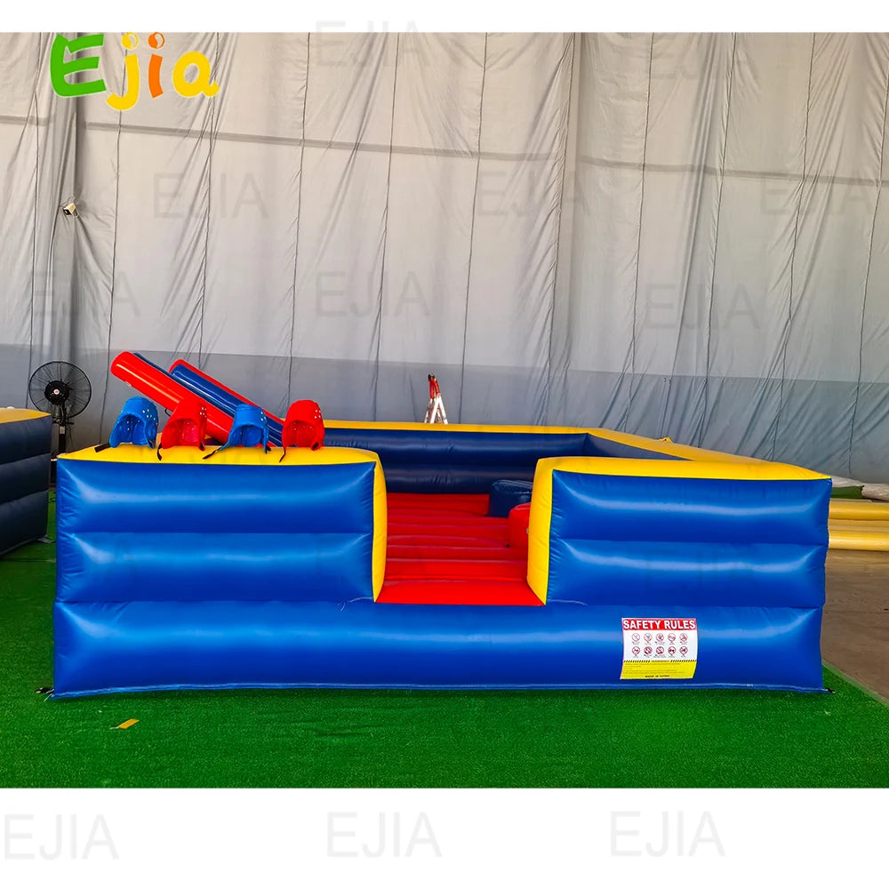 4 Person13Ft Pro-Grade Commercial Pedestal Joust Arena Inflatable Game Heavy Duty Gladiator Battle Interactive for Kids & Adults