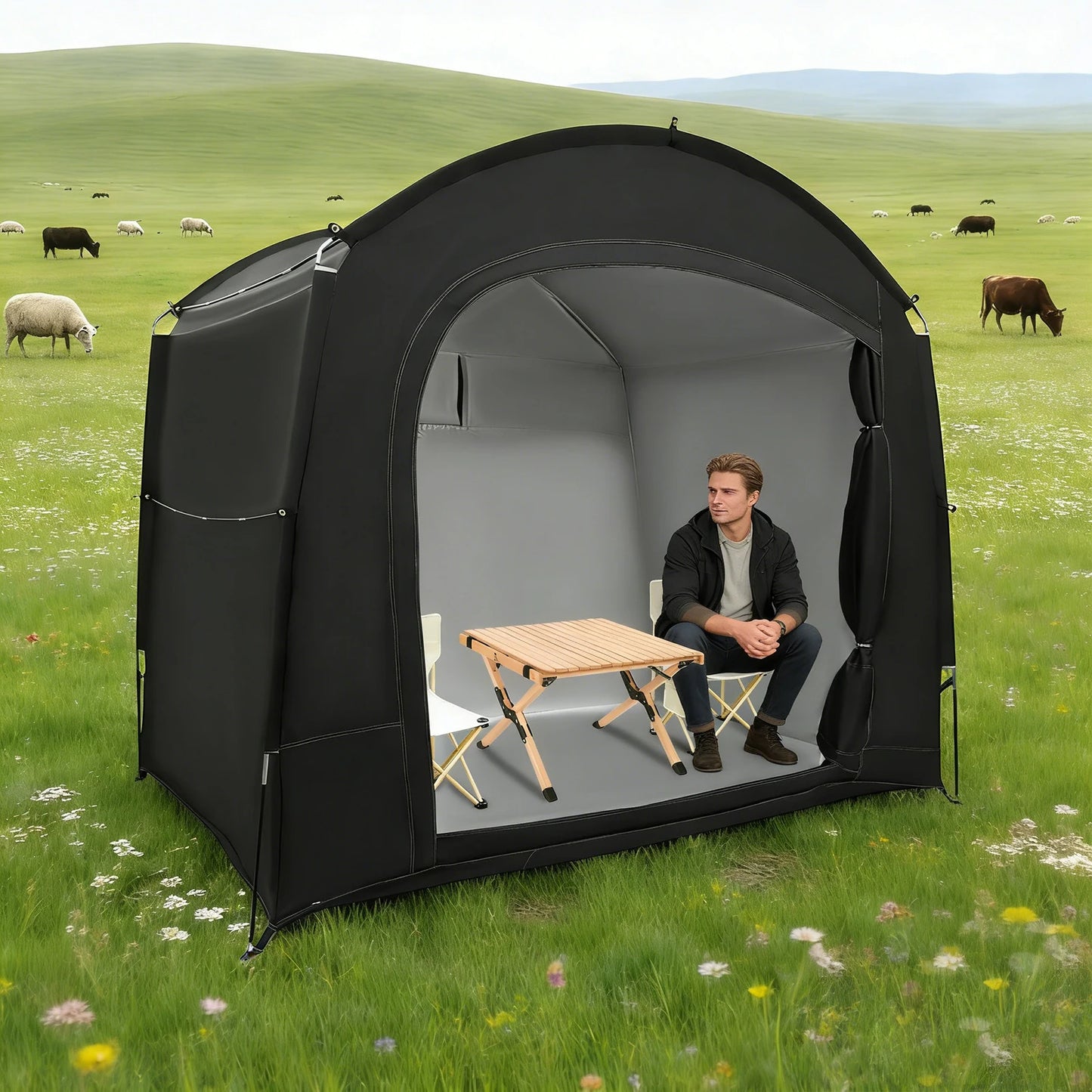 Portable Outdoor Bike Tent Shelter And Storage Bag