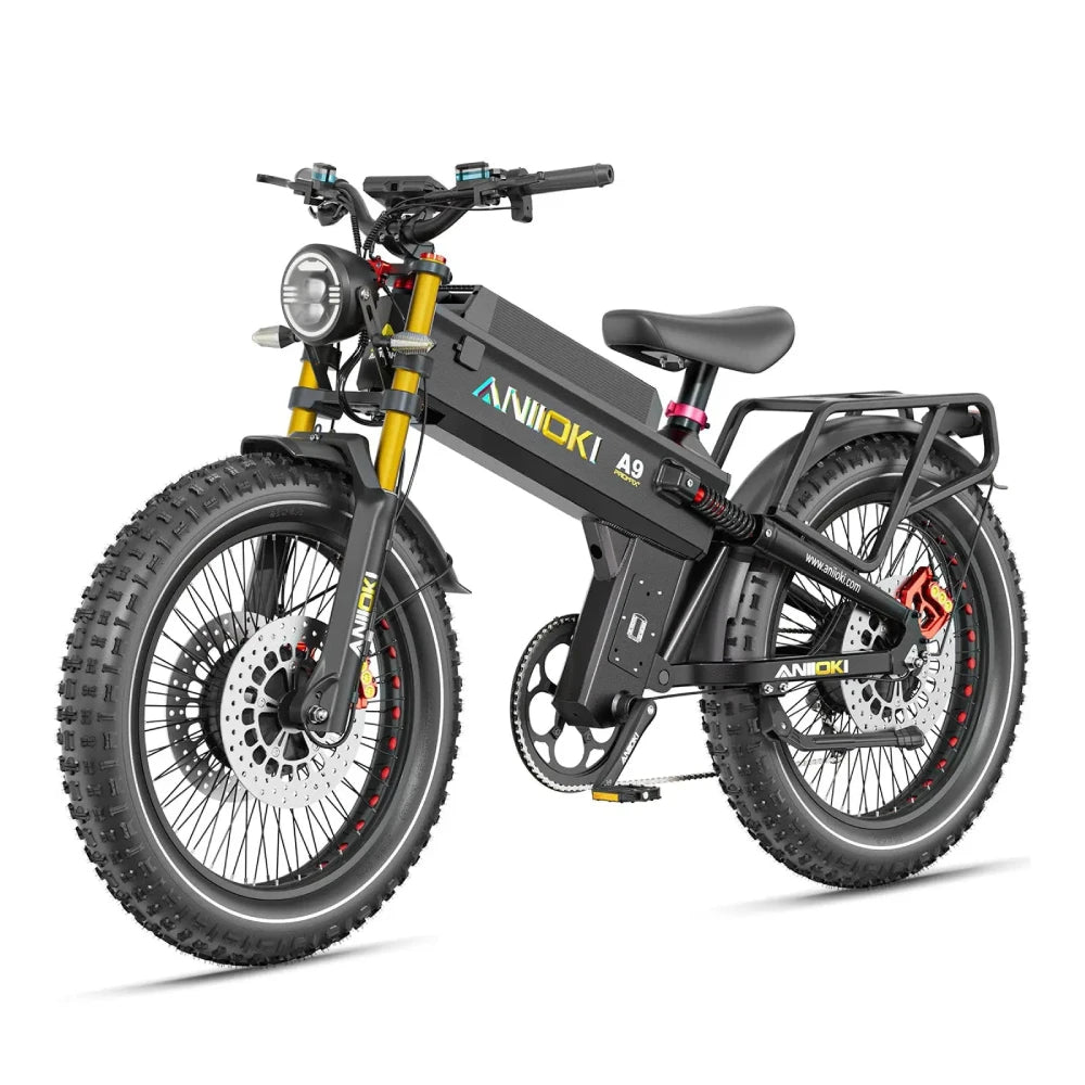 Electric Fat Tire Bike 6000W Dual Motor 60V 70Ah AWD A9 Pro Max