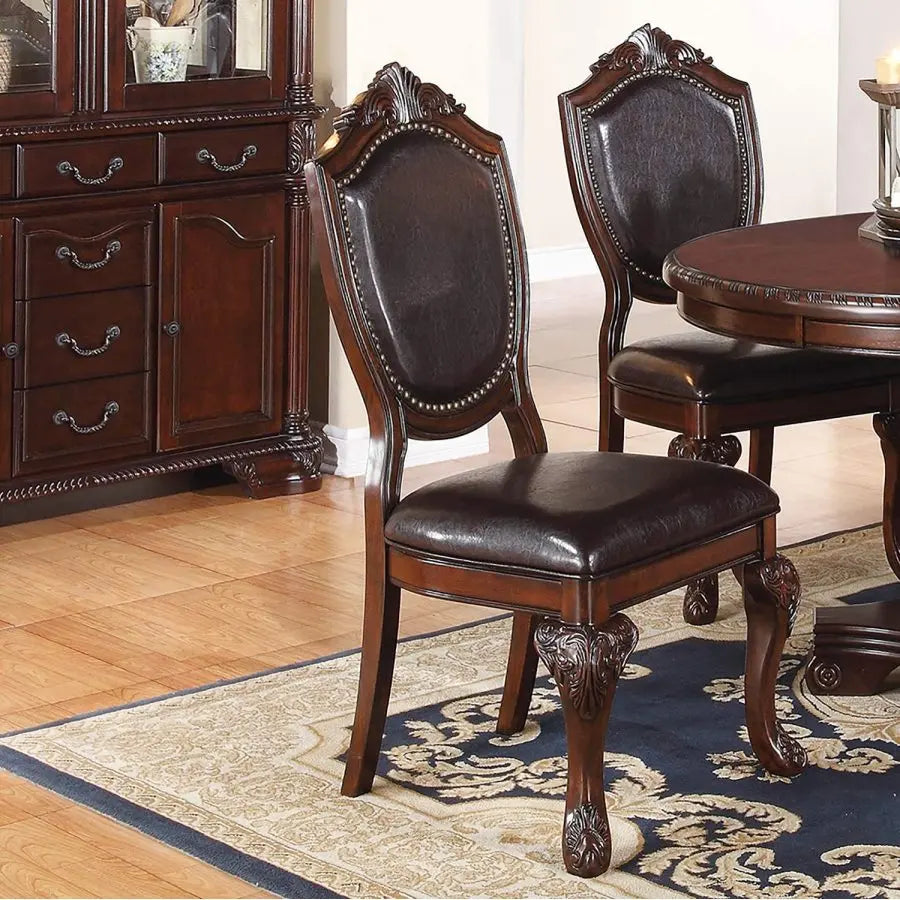 5 Piece Dining Set Round Table And Four Side Chairs