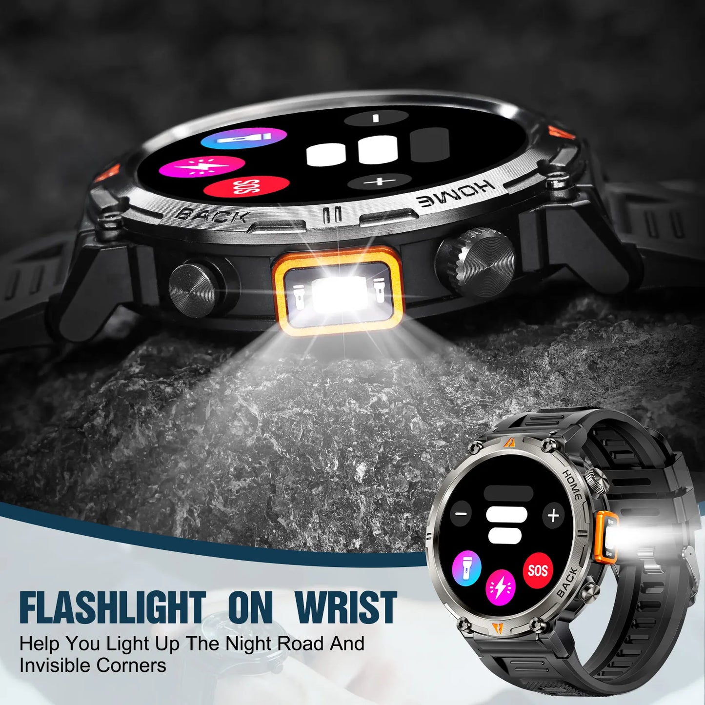 EIGIIS KE3 Smartwatch Bluetooth Health Monitor Heart Rate for Men