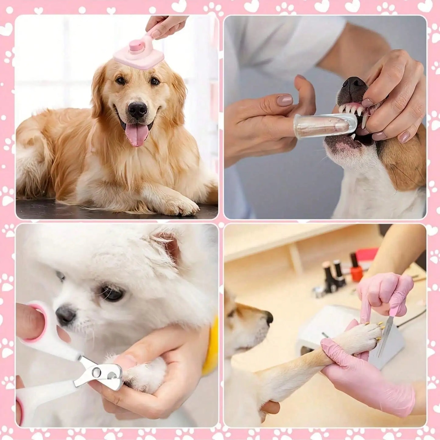 Premium Pet Grooming Kit With Nail Clippers And Flea Comb