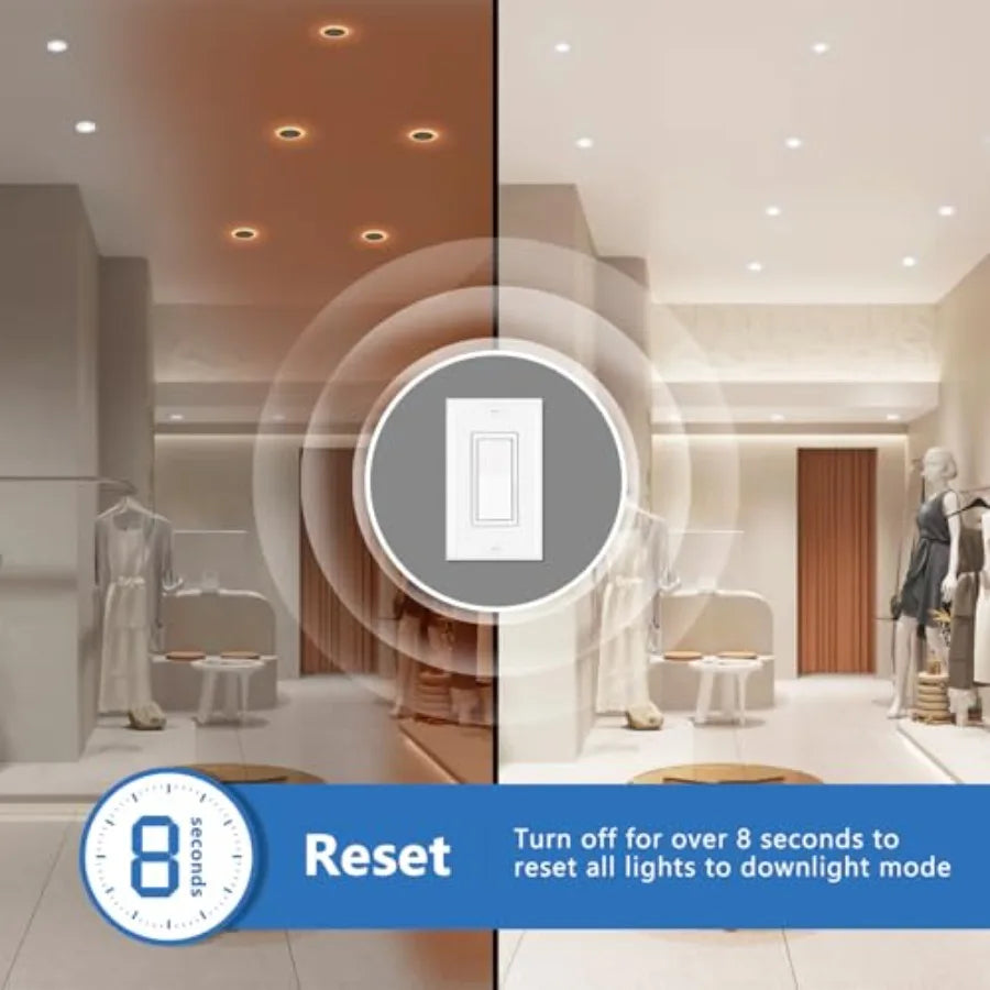 Canless LED Recessed Downlights with Night Light and Selectable CCT