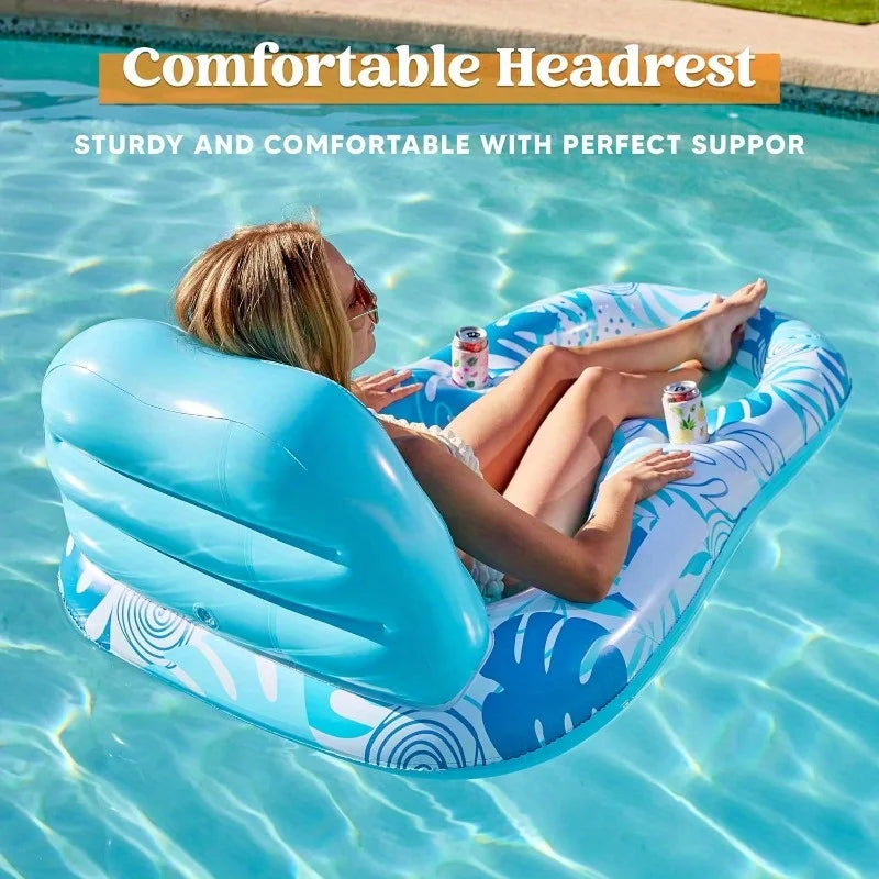 Joyfy Inflatable Pool Float Lounger for Adults Water Party Floaties