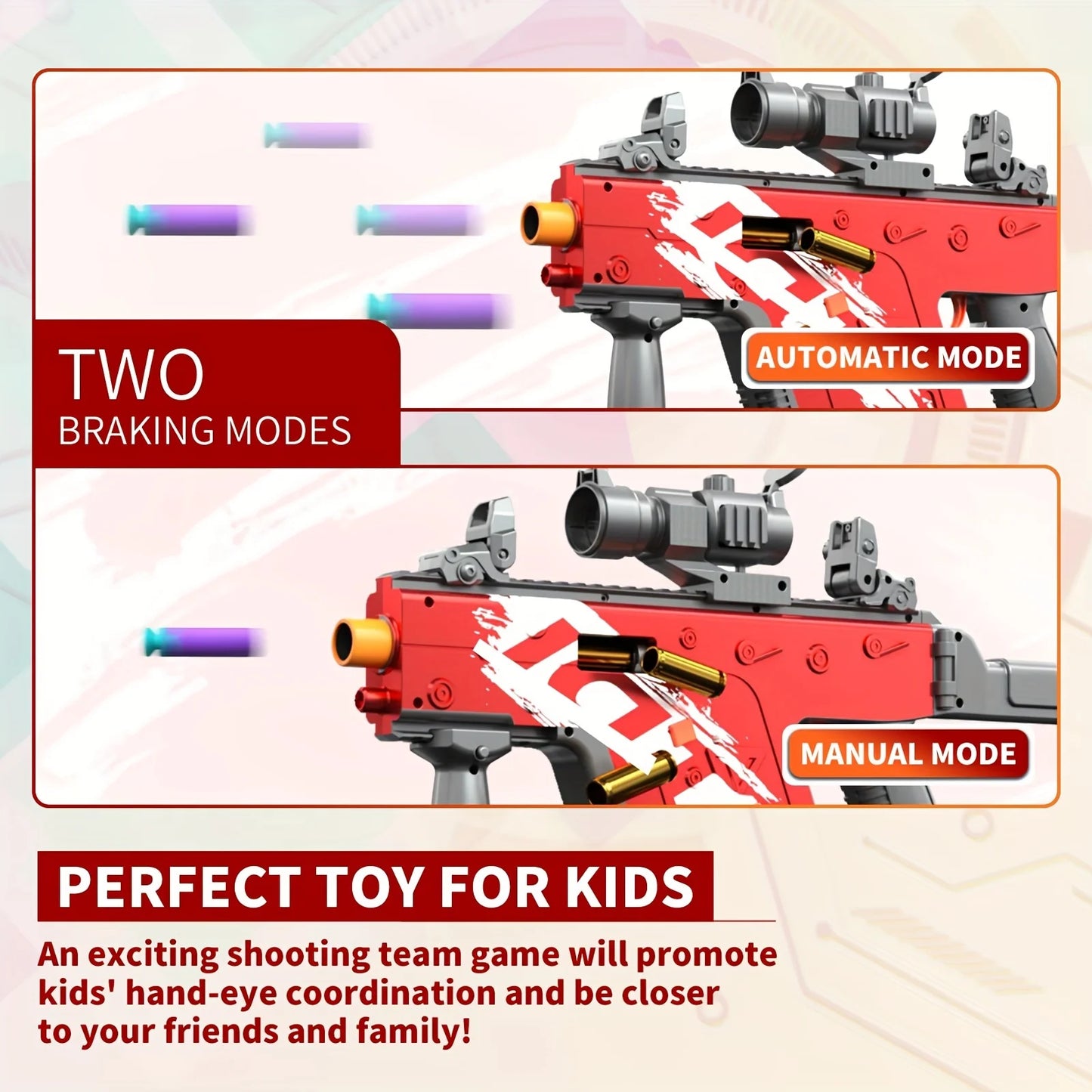 RunRest Electric Foam Blaster Toy Gun Auto Manual Sniper Rifle