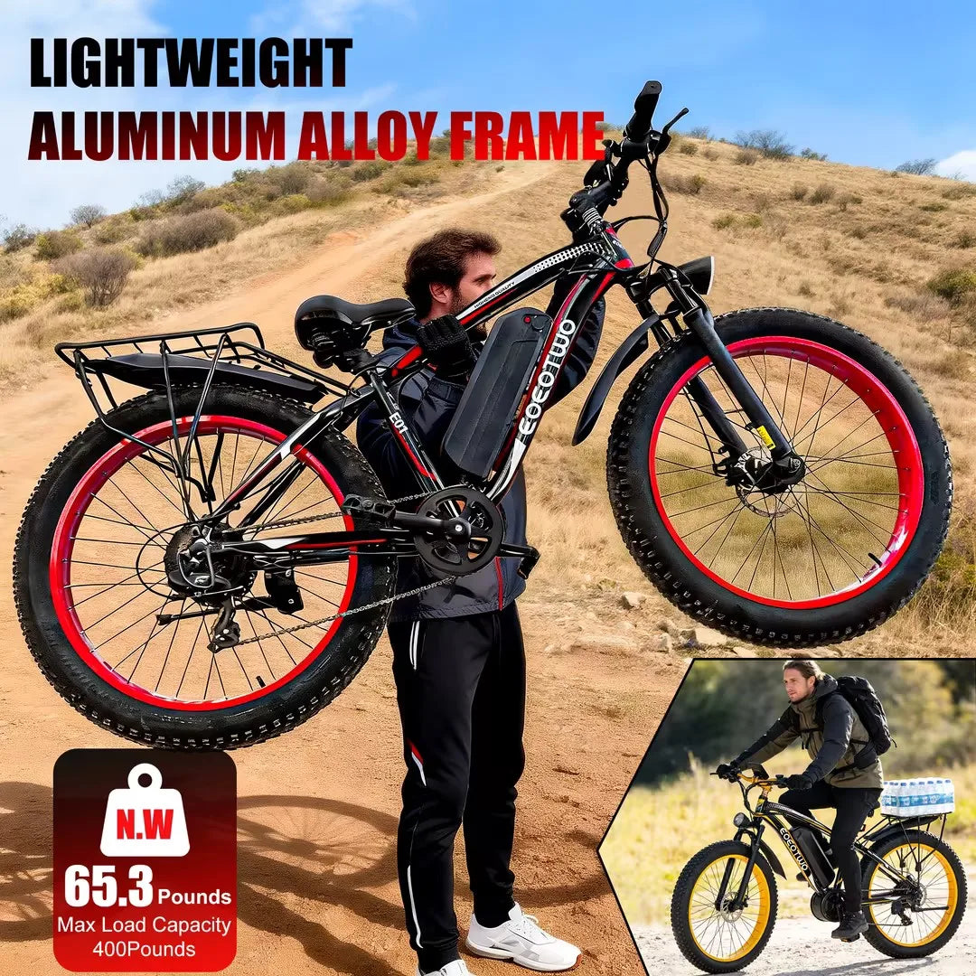 EOEOTWOM E01 Electric Fat Tire Bike 1500W Peak Motor UL2849