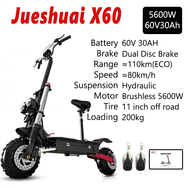 Jueshuai Outdoor Off Road Electric Scooter 48V 72V 1000W 6000W