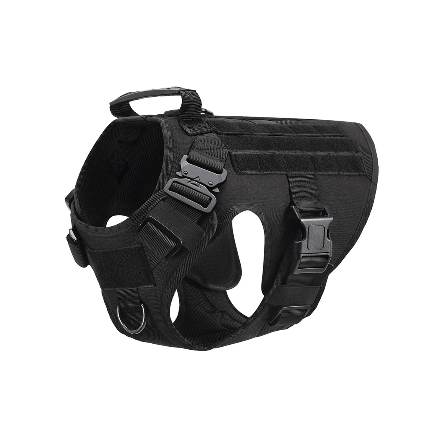 PETRAVELCN Tactical Dog Harness Molle Pouches Leash Vest Training
