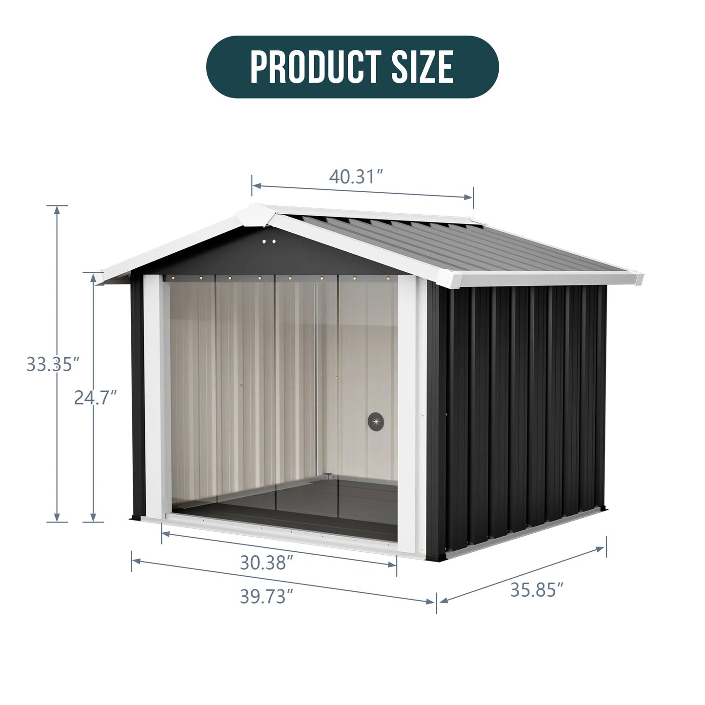 2 In 1 Weatherproof Pet House And Storage Shed Dogs