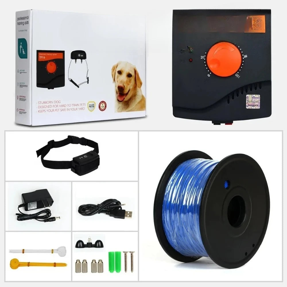 TP16 Dog Electric Fence Training Collar Rechargeable Waterproof 6 Levels