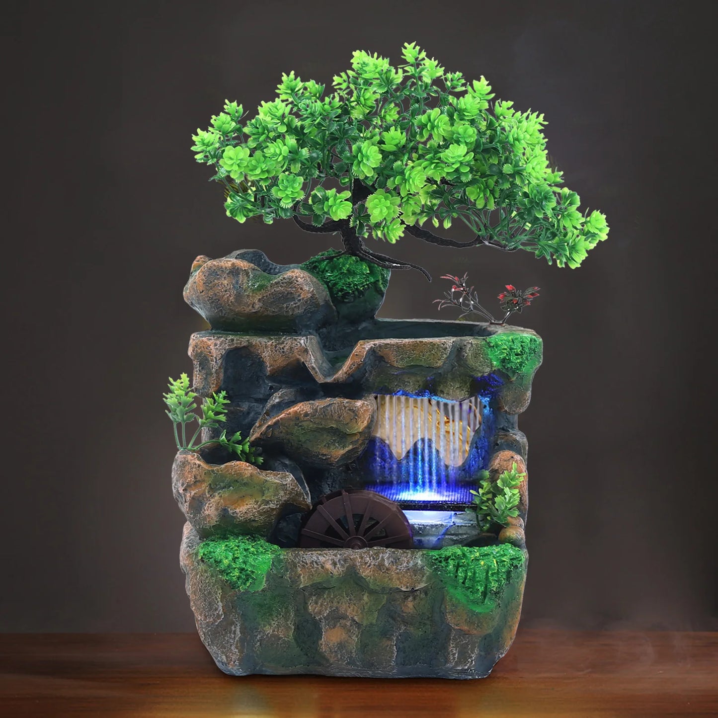 Indoor Room Fountain With Color Changing LED Lights