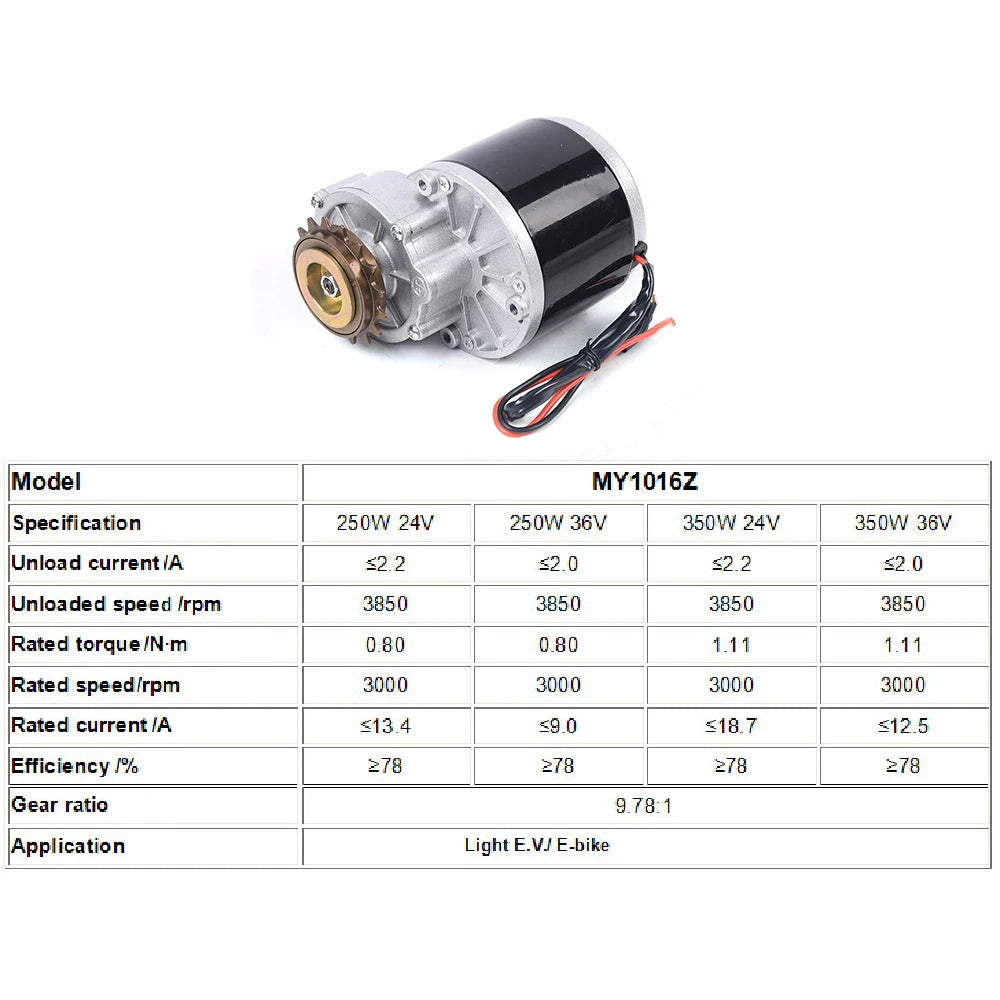 Bymaocar 36V 350W Thumb Throttle Left Side Drive EBike Motor Kit