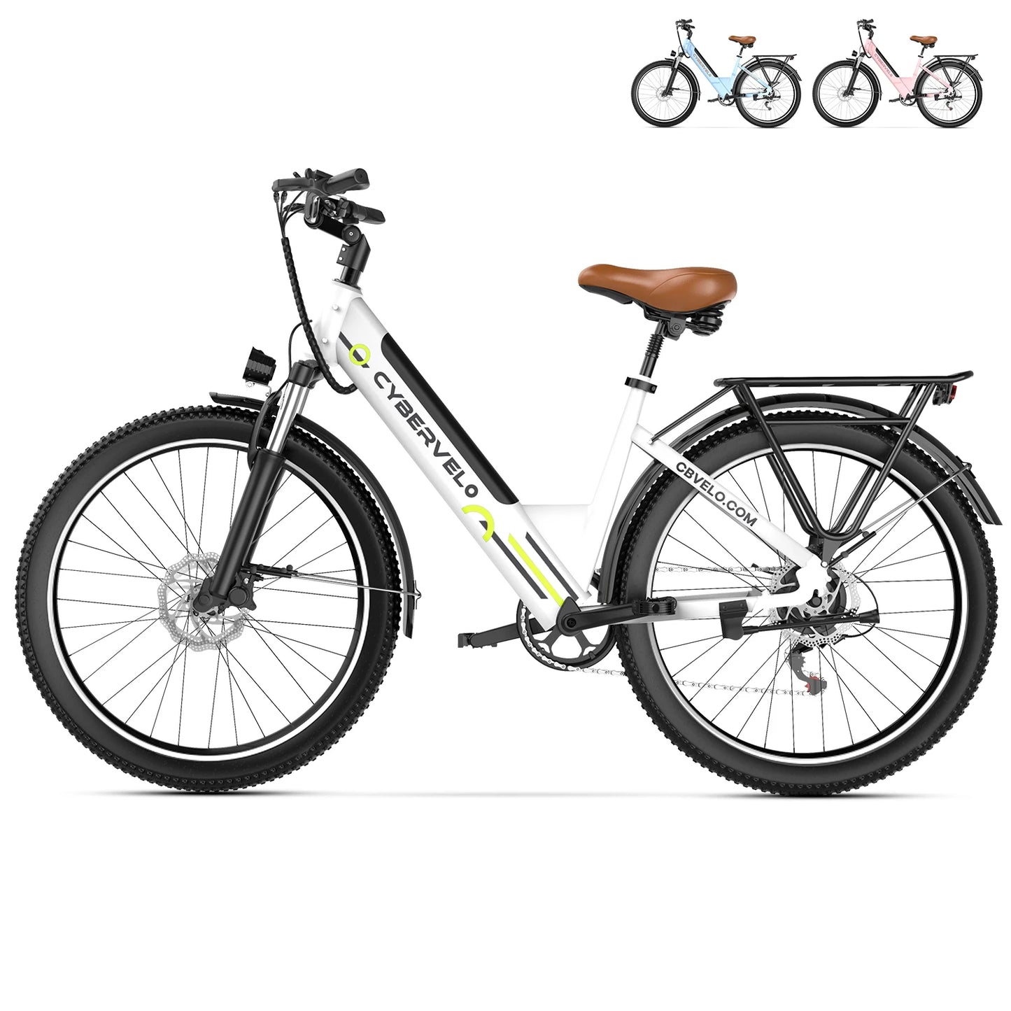 CYBERVELO EK2 Electric City Ebike With 1000W Peak Motor