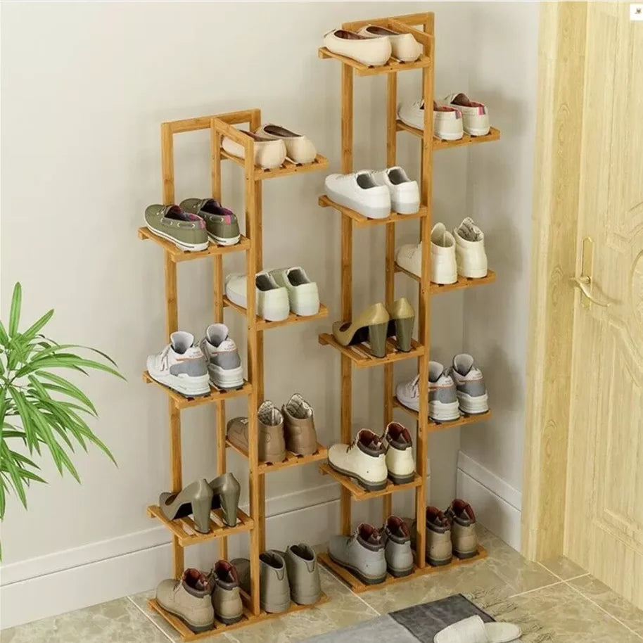 Wisfor Bamboo Tiered Plant Stand Corner Flower Display Rack