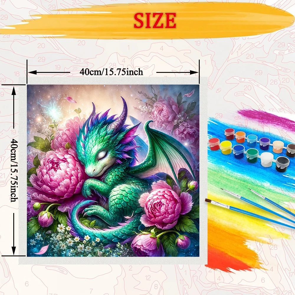 Animal Paint By Numbers For Adult Dragon Picture Diy Art Craft Kit HandPainted On Canvas Valentines Gift Home Decor