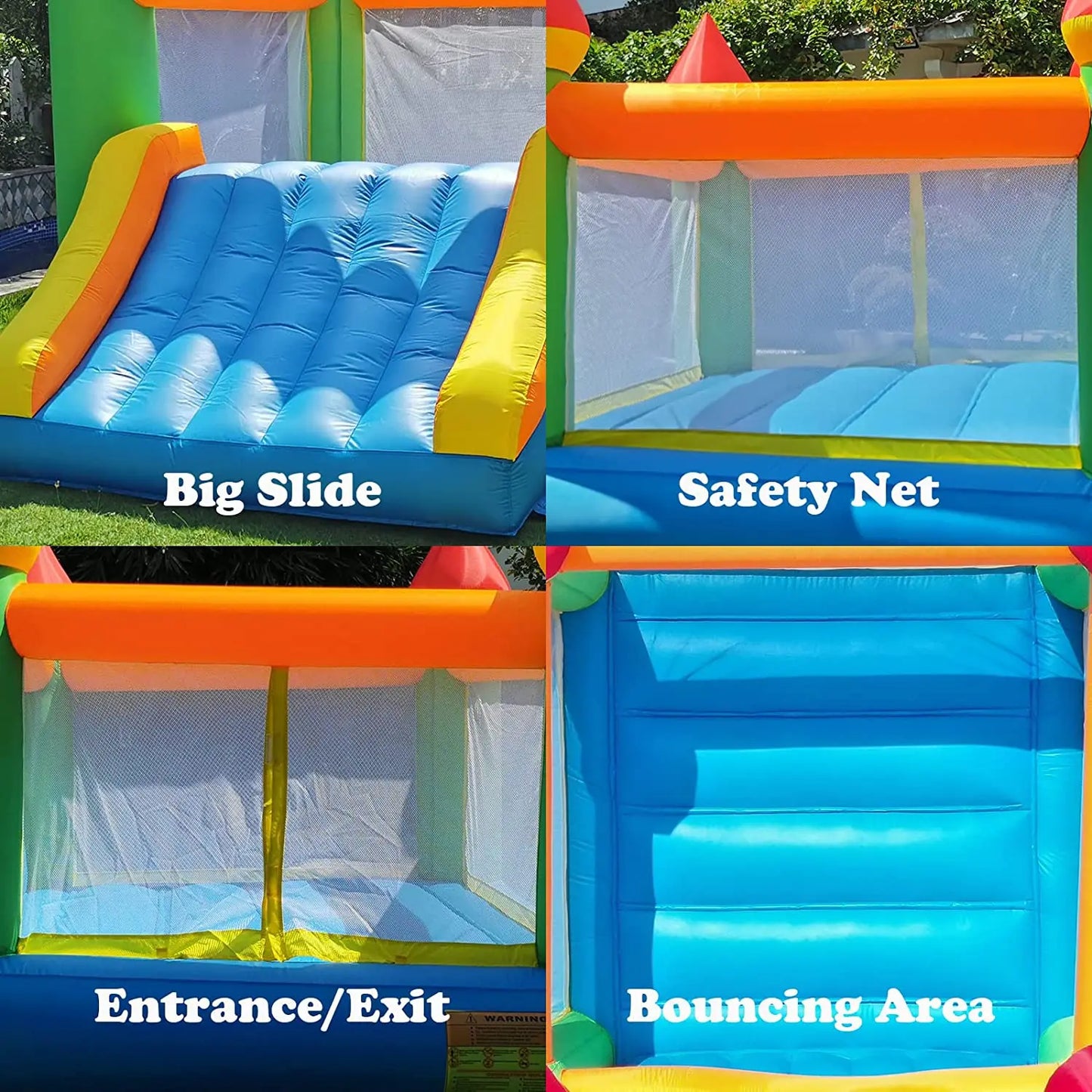 NONEDesign Yard Inflatable Bounce House With Slide For Kids