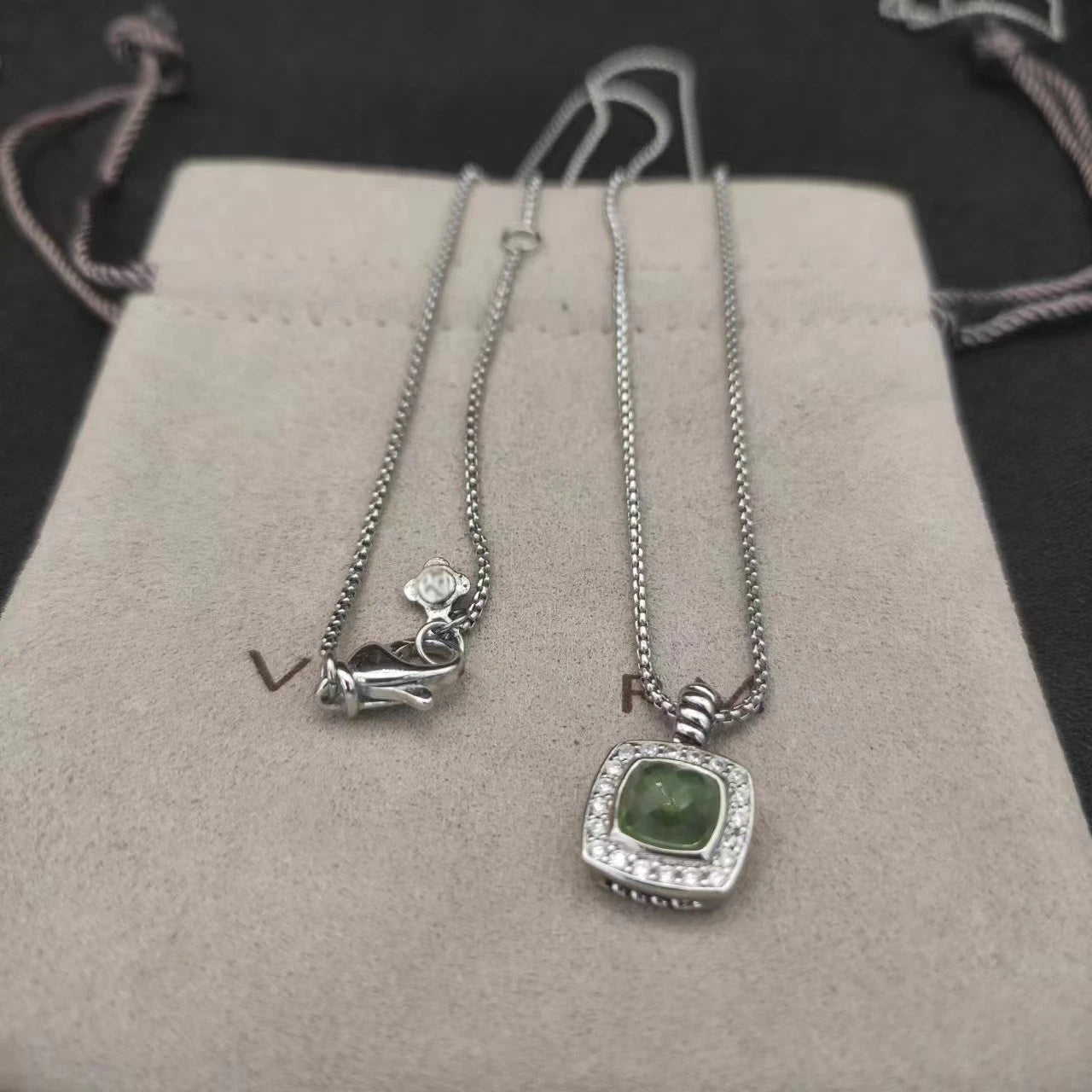 Sterling Silver Zircon Necklace And Earrings Set For Unisex