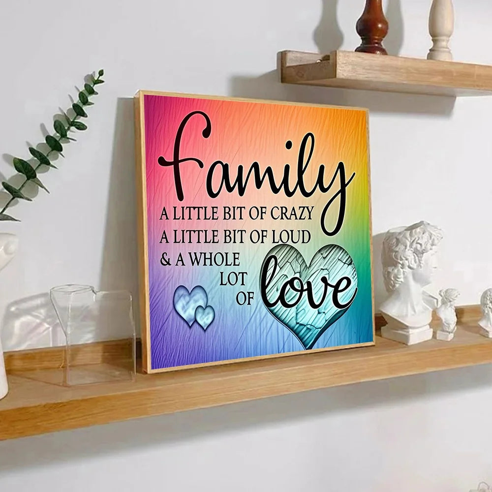 Family Text Love Paint By Numbers For Adult Diy Art Craft Kit HandPainted On Canvas Valentines Gift Home Decor