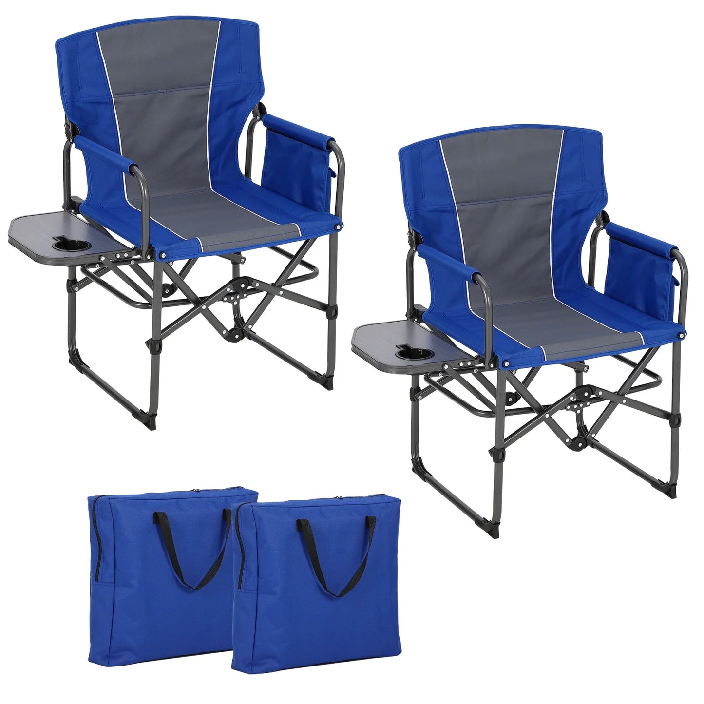 HiMISS Heavy Duty Folding Directors Chair With Table