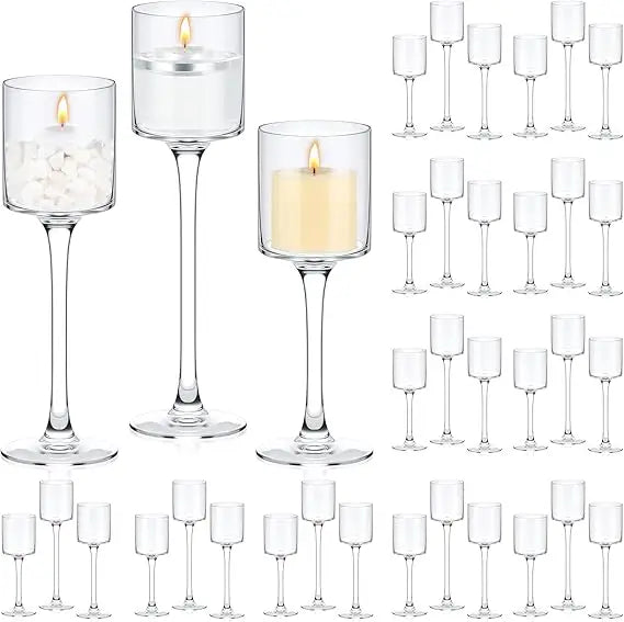 Clear Glass Floating Tea Light Candle Holder For Wedding Centerpieces