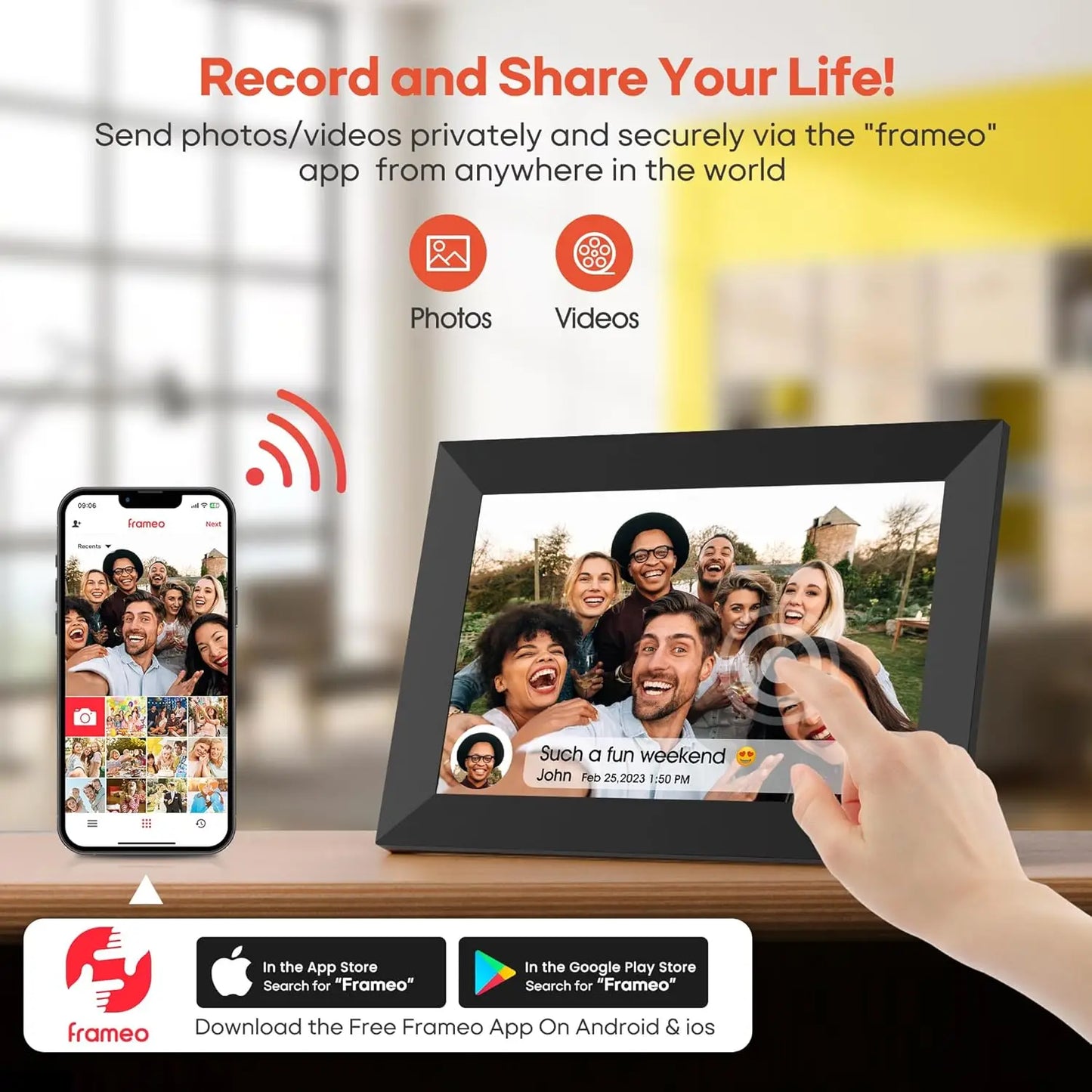 Yenock 32GB Smart WiFi Digital Photo Frame IPS Touch
