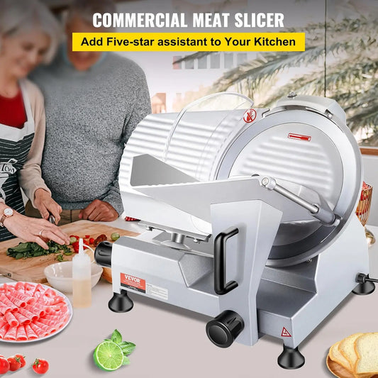 Commercial Meat Slicer Electric 240W Premium Chromium Plated Steel