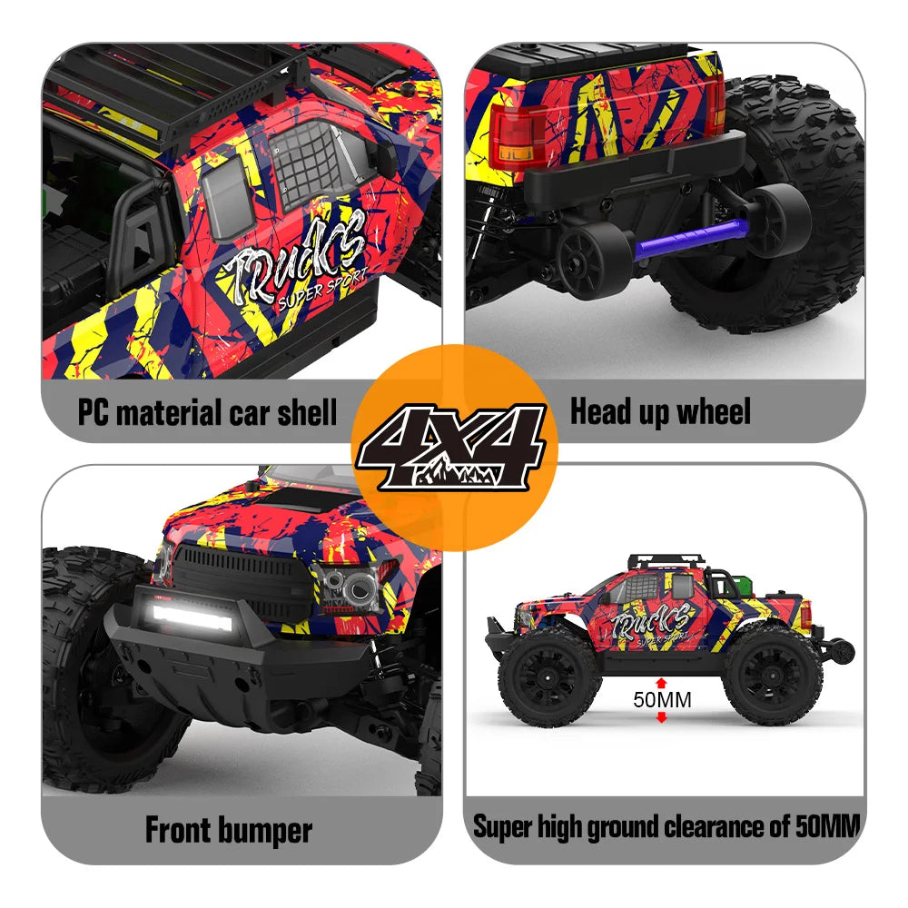 JIUSICE Brushless 2.4G RC Truck 4WD High Speed Off Road