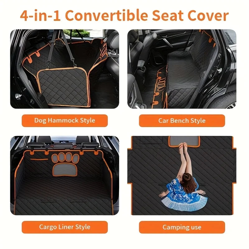 CN Zhejiang Dog Seat Cover Hammock Waterproof Rear Car Protector