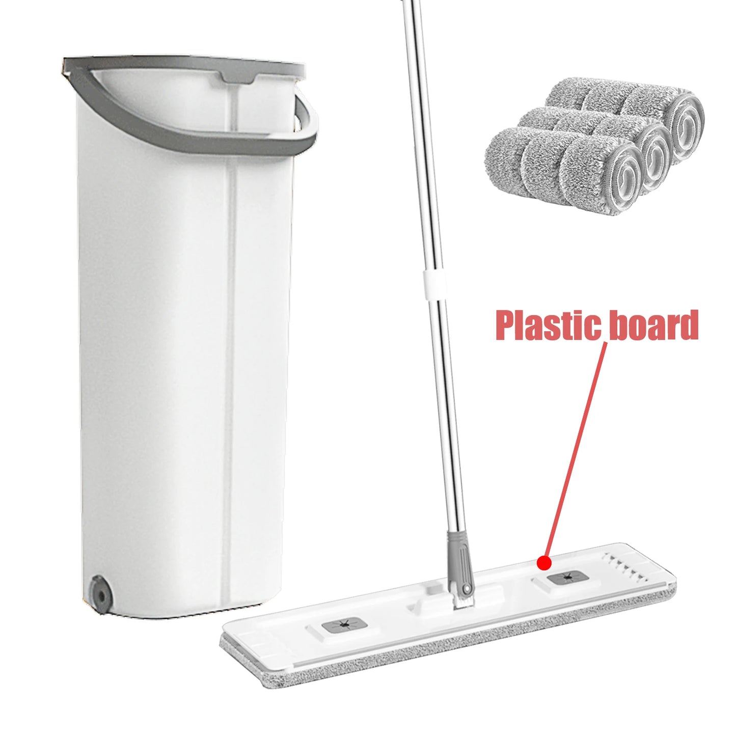 Floor Cleaning Mop With Separate Clean And Dirty Water Bucket