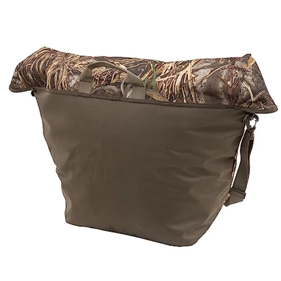 Wader Bag for fishing, durable nylon material, olive green color, waterproof and abrasion-resistant design