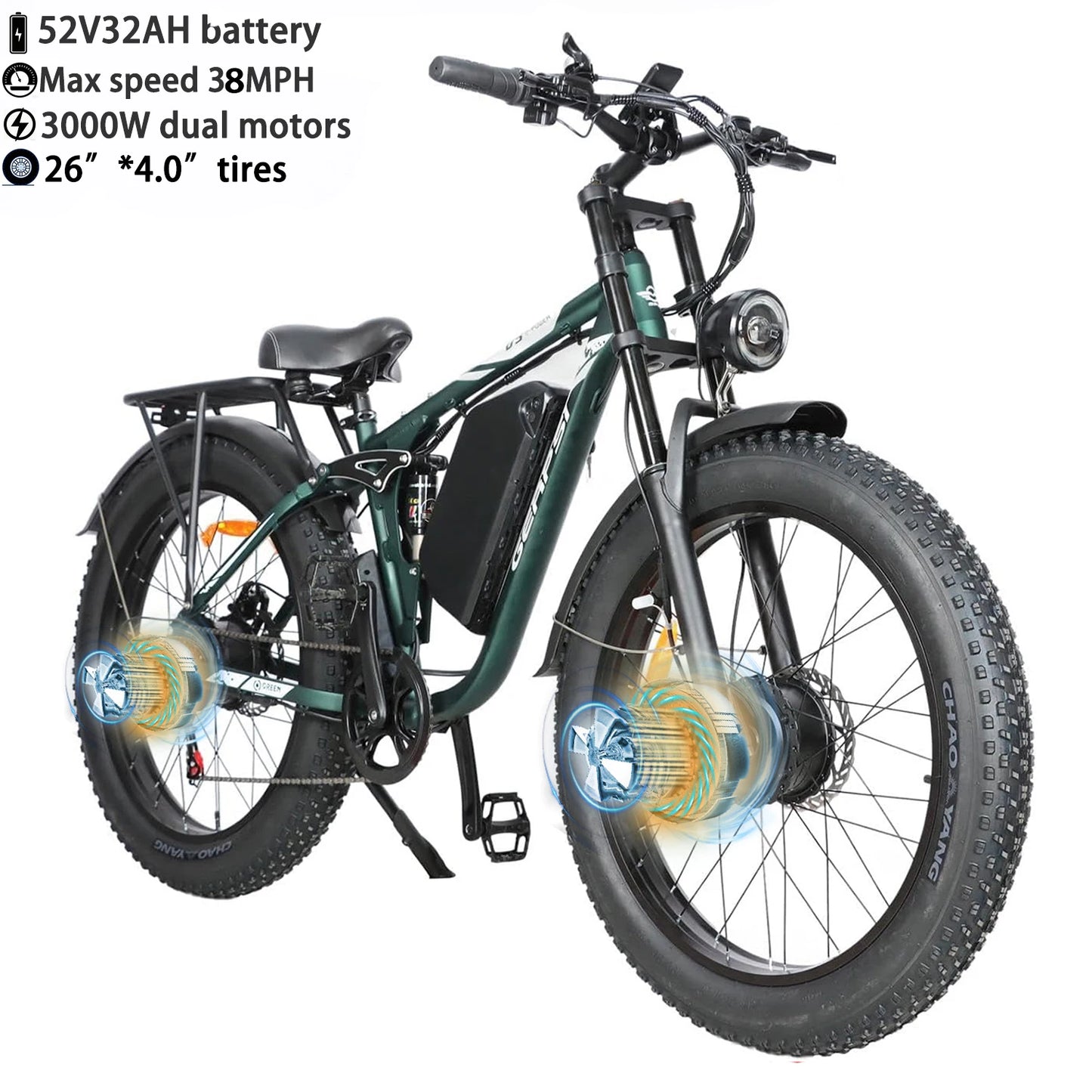 Baolujie Moto Electric Bicycle 1500 3000 5000W Peak