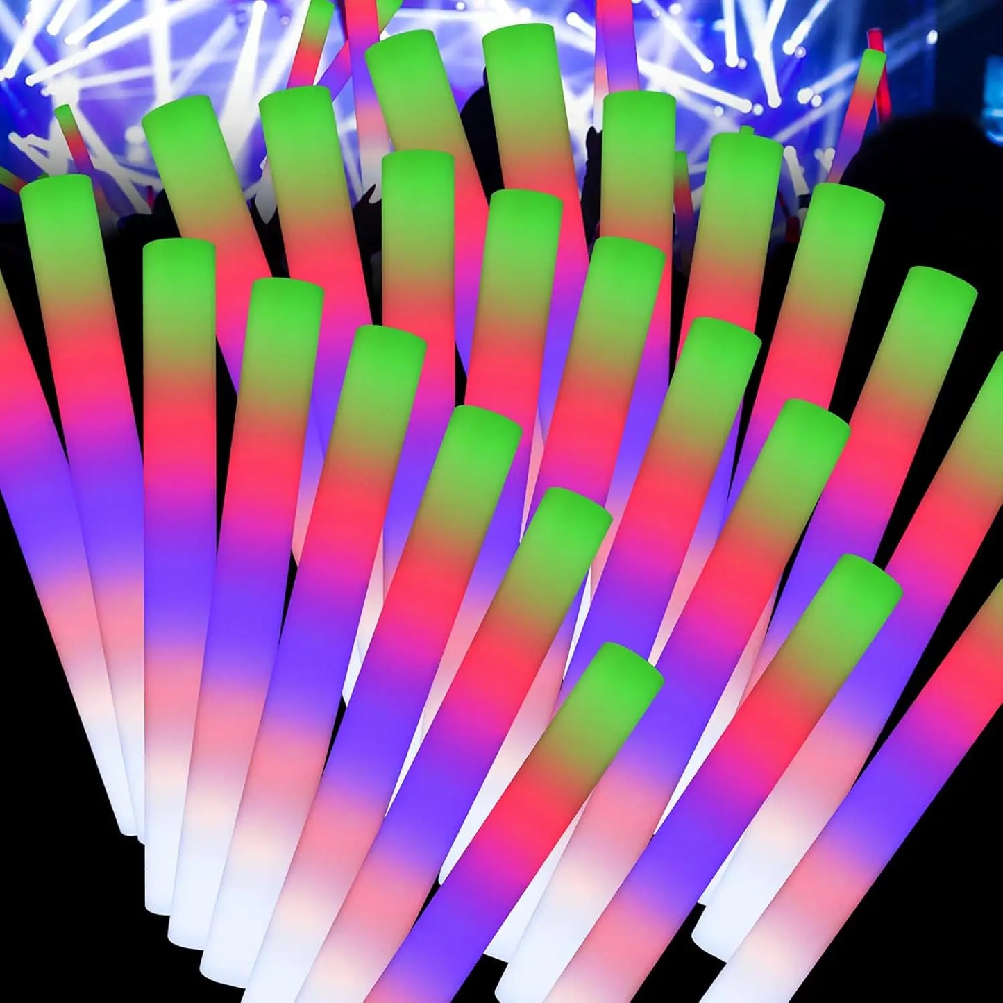 110pcs LED Foam Glow Sticks Glow Party Supply with 3 Modes Falshing Stick for Wedding for Birthday Concert Halloween Christmas
