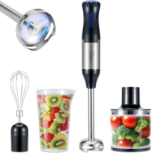 XMSJ Immersion Blender 4-In-1 1000W With Attachments