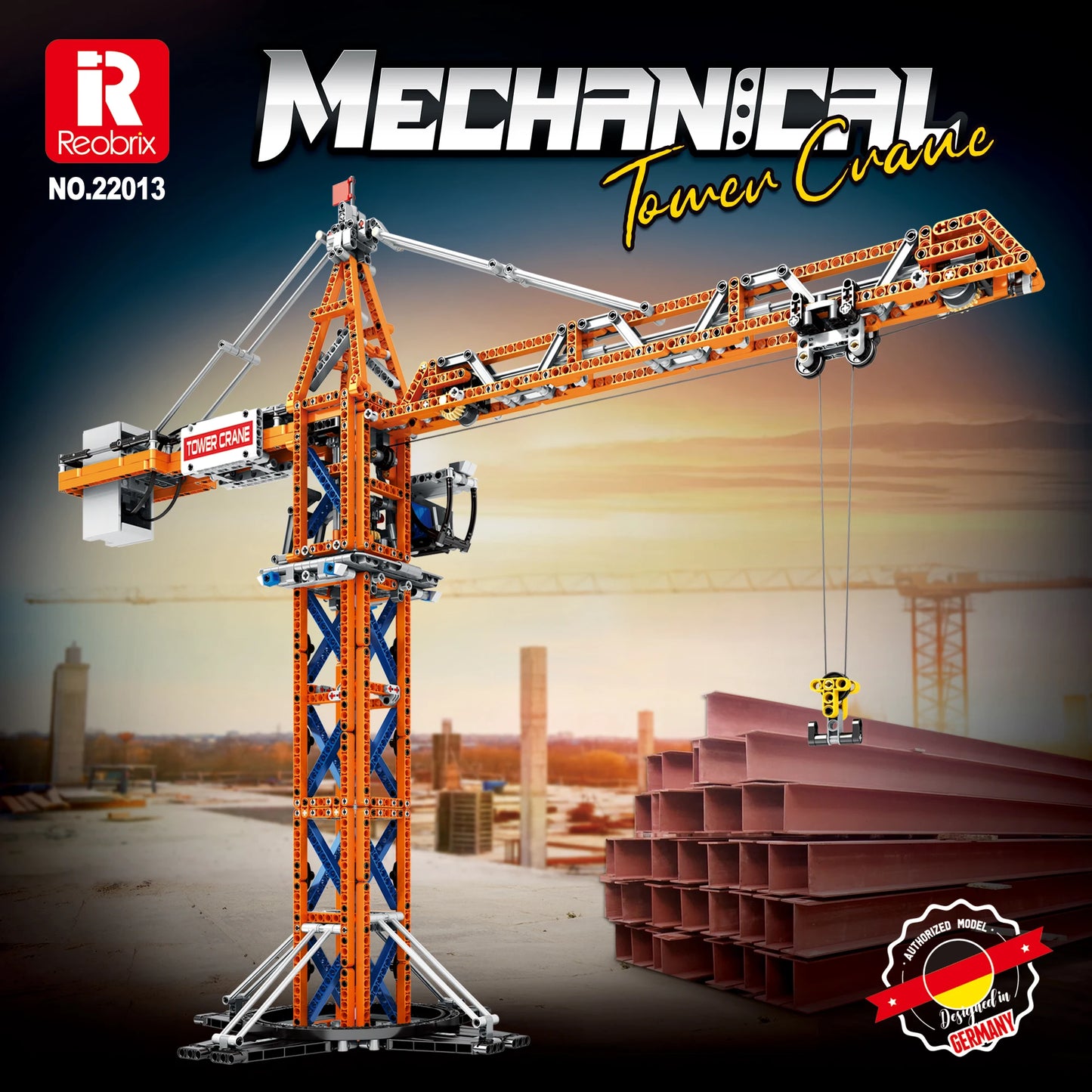 1288 Piece Remote Control Tower Crane Building Blocks For Kids