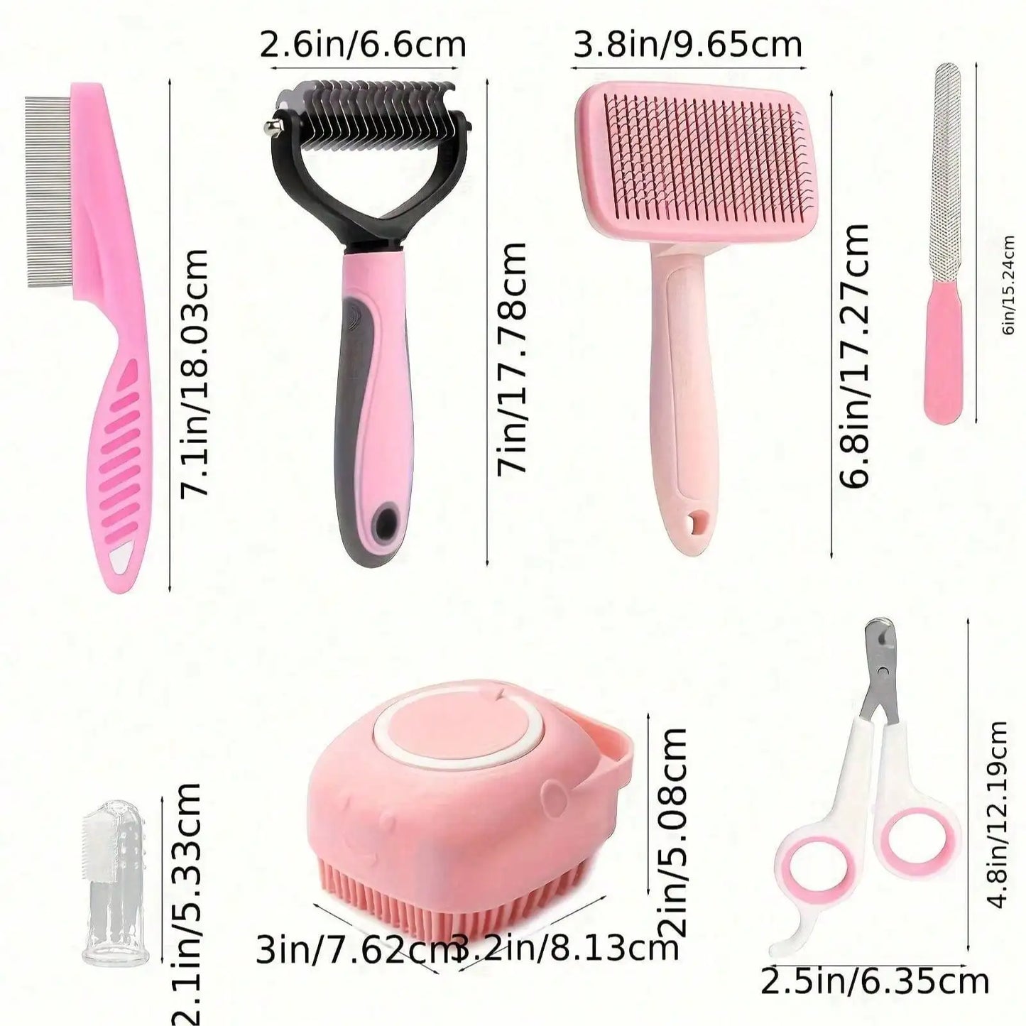 Premium Pet Grooming Kit With Nail Clippers And Flea Comb