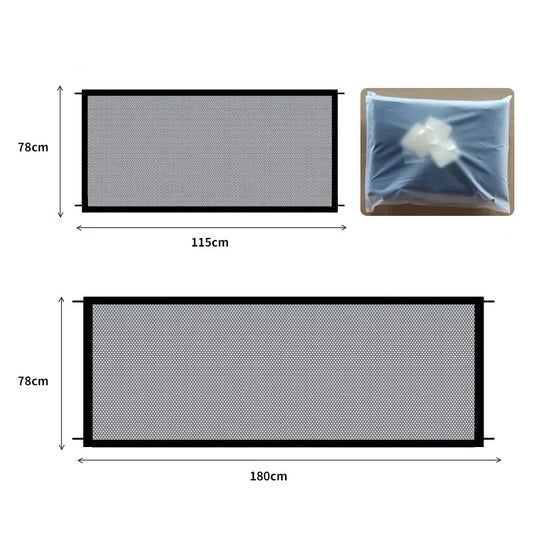 Dog Barrier Fence Playpen With 4 Hooks Foldable Mesh Gate