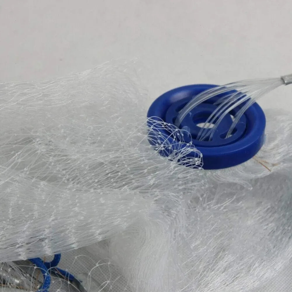 Fishing Cast Net, 10ft Diameter 3m, Anti-Tangle Mesh, Steel Sinkers for Fast Sinking, Seal Bottom Design, Ready to Use, Efficient Fish Catching Tool