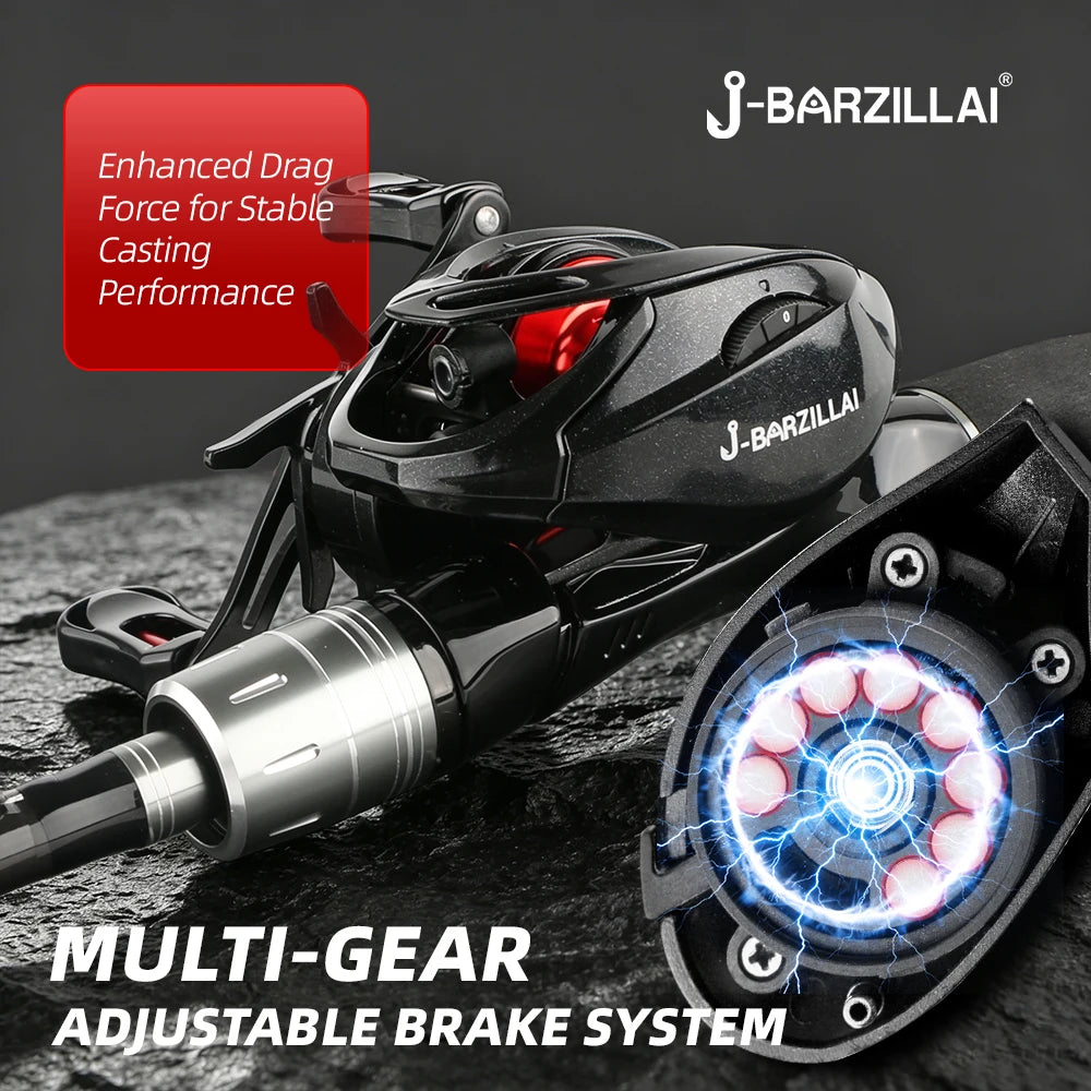 ROOBLINOS PL Ultra-Light Baitcasting Reel, Compact Low Profile Baitcaster, 7.0:1 Gear Ratio, Palm Fit, Magnetic Brake Fishing Reel for Creeks, Ponds, Light Lures & Finesse Bass