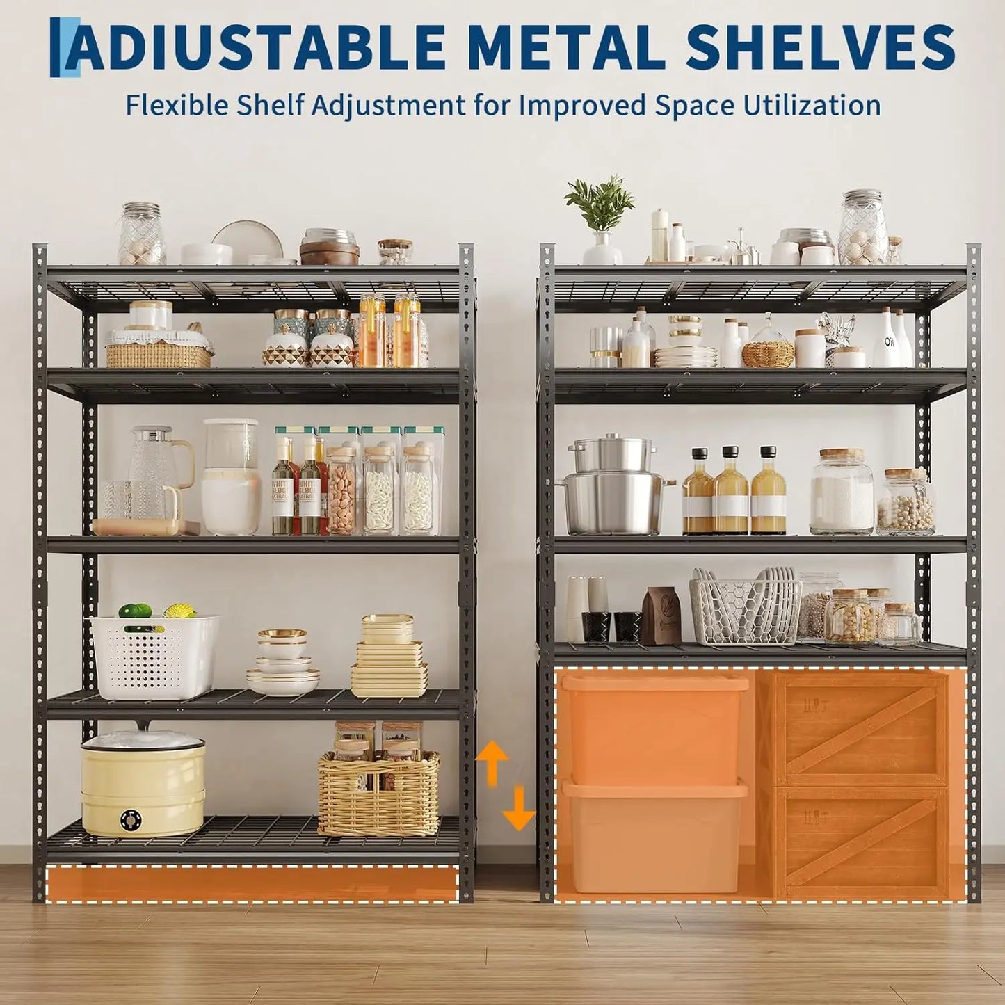 Twister.CK 5-Tier 2000lb Heavy Duty Metal Storage Shelving Unit