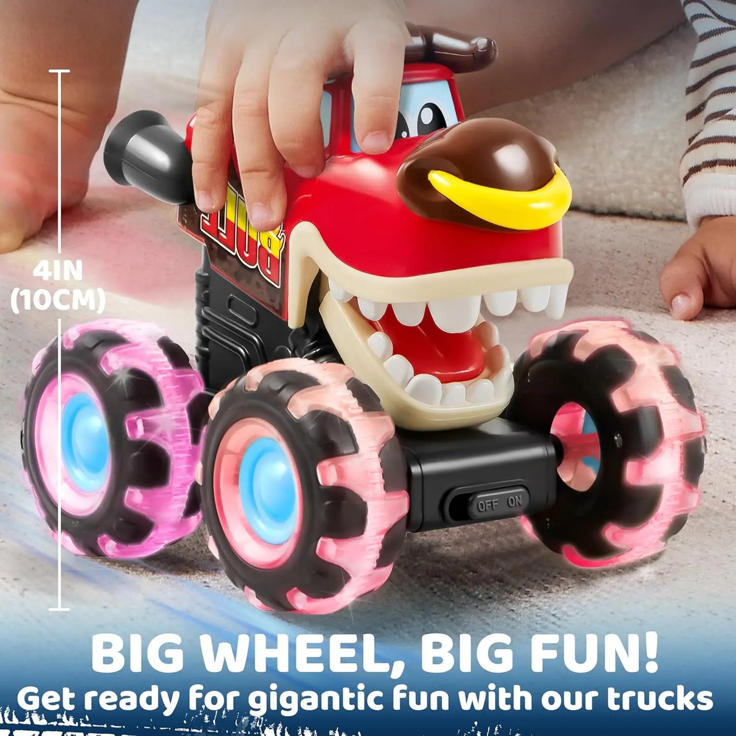 Joyfy Monster Truck Toys Press And Go Cars Three Pack