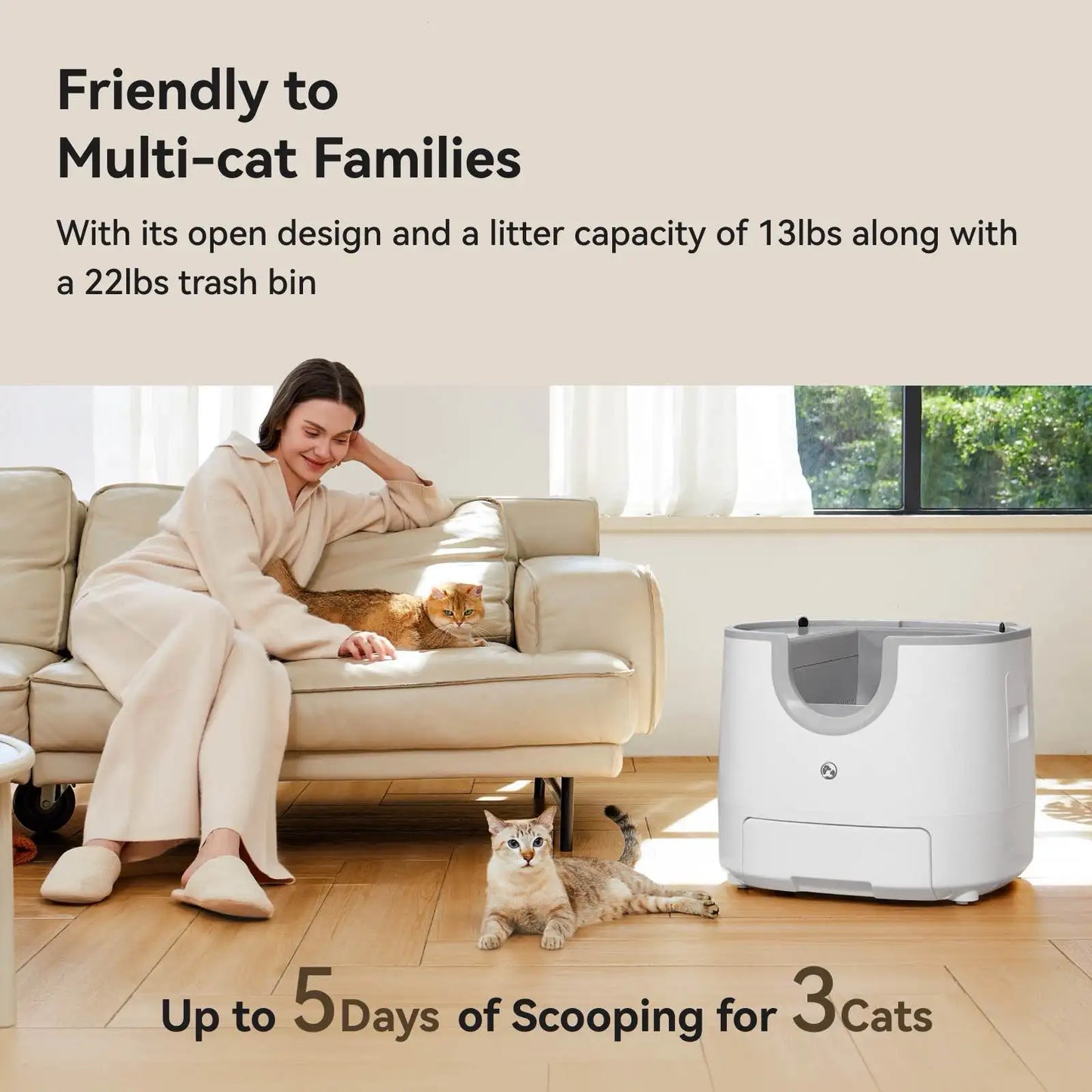Furoomate Automatic Self Cleaning Cat Litter Box 11L High Capacity